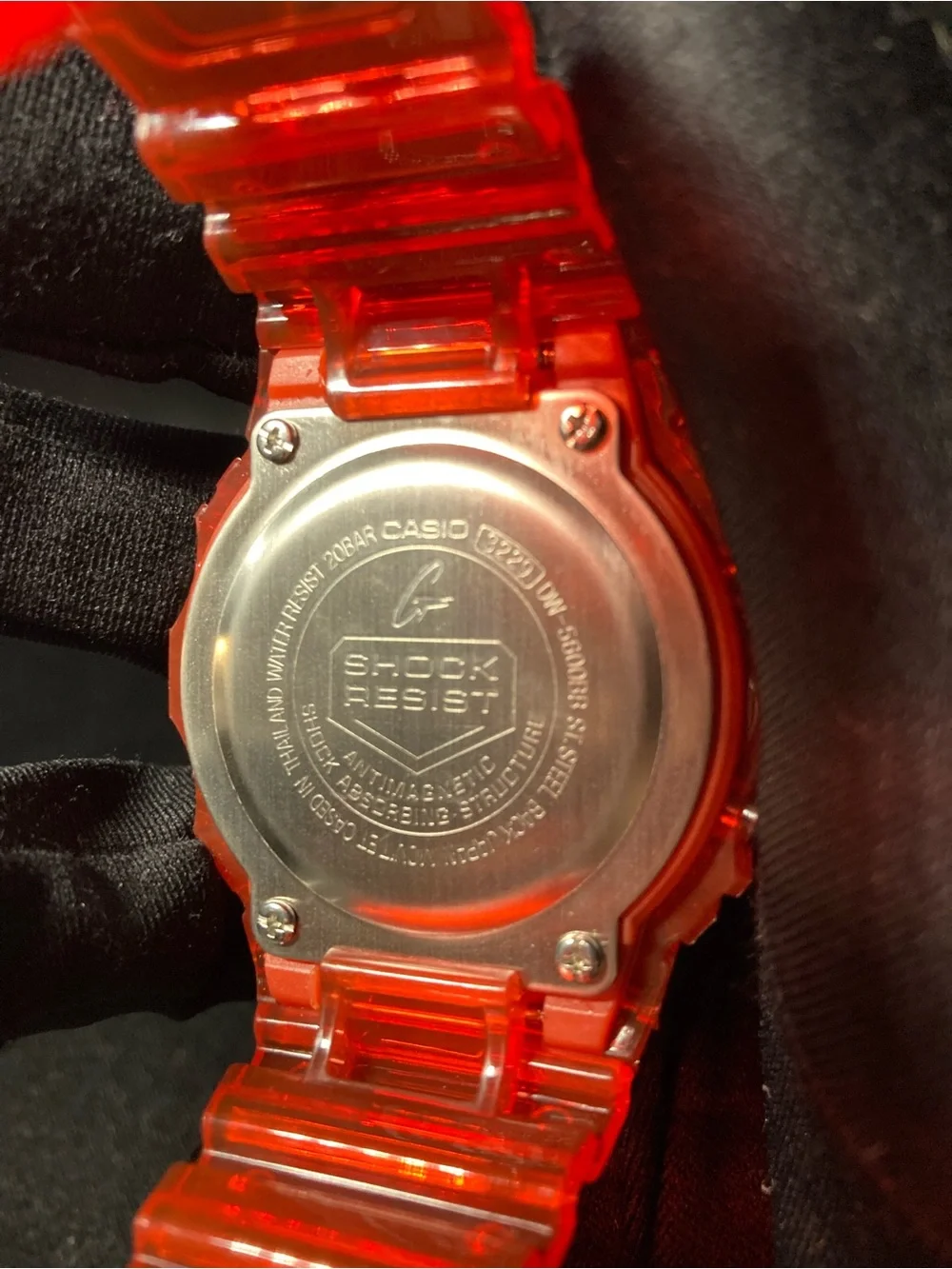 Clear Red G Shock Dw5600